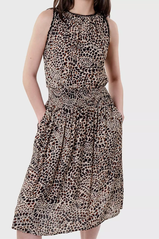 Abito longuette animalier
