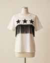 Tshirt stelle nere e frange