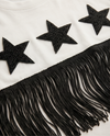 Tshirt stelle nere e frange
