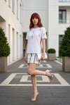 Tshirt strass bianchi e neri